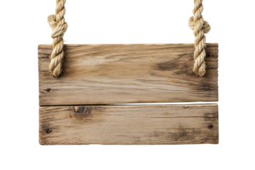 wooden board with rope