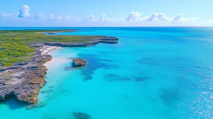 Obraz premium Tranquil Cove Azure Blissful Waters