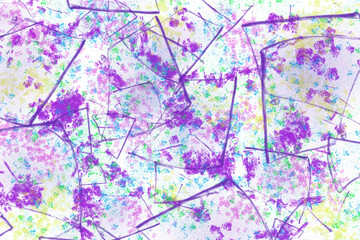 Abstract background with bright multicolored spots and elements. The texture of broken glass