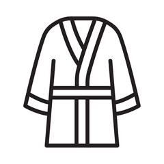 bathrobe icon Thin line illustration