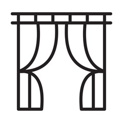 curtains icon Thin line illustration