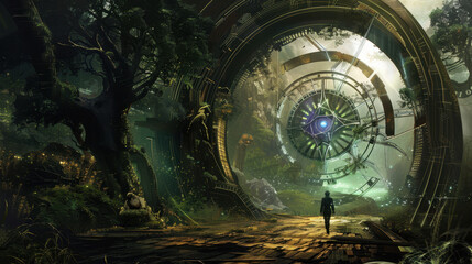 Fototapeta premium time travel mystic portal