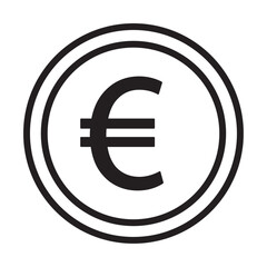 euro sign icon Thin line illustration