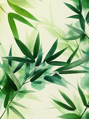 Abstract Bamboo Leaves Background