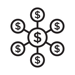 Obraz premium hedge fund icon Thin line illustration