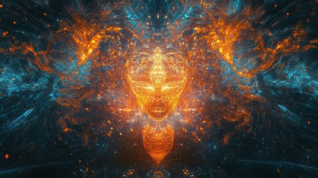 Abstract Visualization of AI Agents Performing Quant