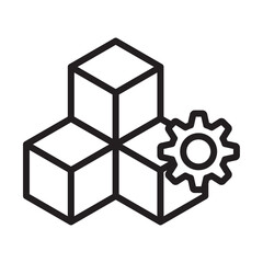 logistics management icon Thin line illustration