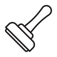 Rubber Stamp icon Thin line illustration