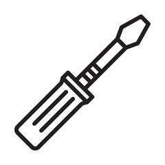 Screwdriver icon Thin line illustration