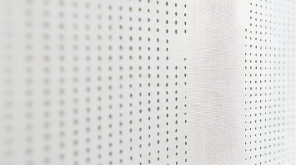 White Fabric With Regularly Spaced Perforations