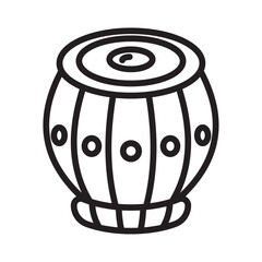 Tabla icon Thin line illustration