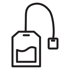 Tea bag icon Thin line illustration