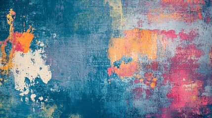 Rich Abstract Grunge Texture with Vibrant Color Splashes