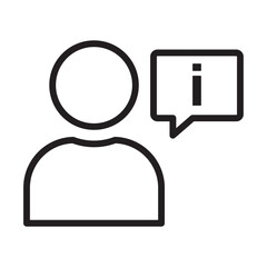 User information icon Thin line illustration
