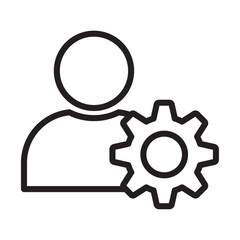 User Management Icon Thin line illustration