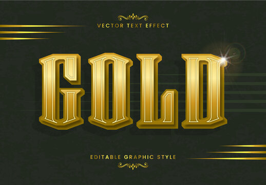 Golden Elegant Font Luxury Shine Text Effect