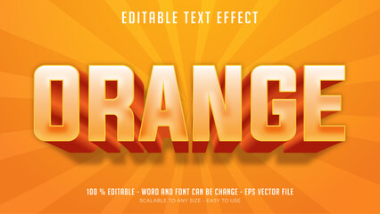 orange editable text effect