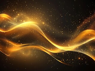 Golden wave abstract background