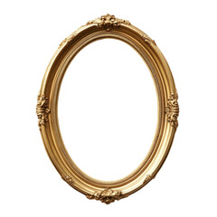 oval picture frame isolated
