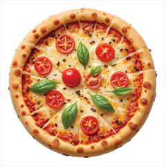 A pizza with a slice of pizza