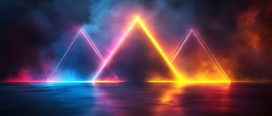 Neon Triangle Stage Background