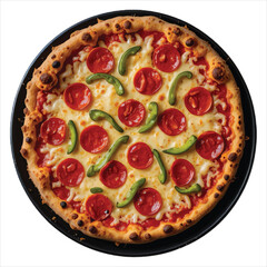 A pizza with a slice of pizza