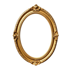 oval picture frame isolated