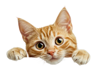 PNG Cat background peeking kitten.