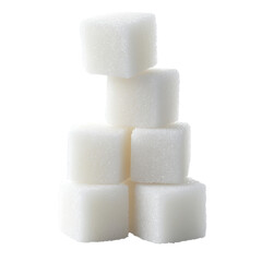 sugar cubes isolated on white background
