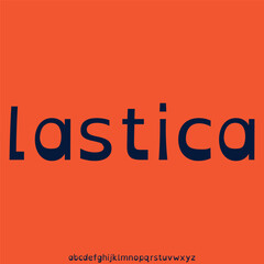 Lastica, a modern alphabet lowercase font. minimalist typography vector illustration design