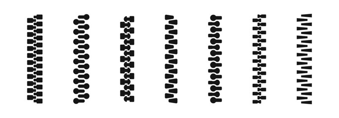 Zippers. Zipper set. Zipper vector illustration. Zipper silhouette © Jocelyn_Flores