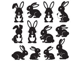 vector set of rabbits