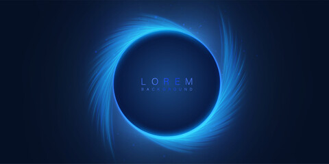 Abstract background with bright wings glowing in a bright light frame with space for text. Vector