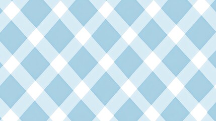 Abstract Blue and White Diagonal Plaid Pattern