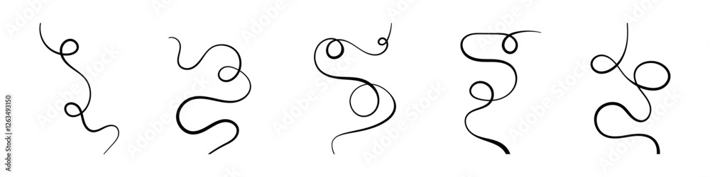 Poster wave lines. abstract line shapes. abstract lines set. vawy lines vector illustration. minimal line s