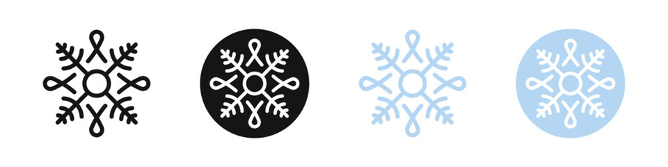 Snowflake vector icon. Snow icon. Frost, frozen, freeze.  Winter snowflakes.