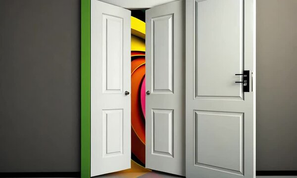 Detail of an abstract door