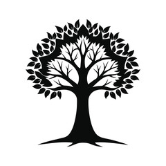vector tree silhouette design on a white background