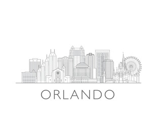 Fototapeta premium Orlando Florida skyline cityscape vector illustration