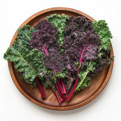 red kale Isolated on white Background