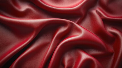 Obraz premium Vibrant red leatherette fabric showcasing durability and subtle texture for upholstery use