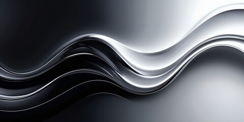 Fototapeta premium Smooth Flowing Texture: Abstract Light and Dark Waves