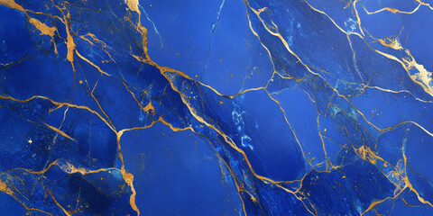 Abstract lapis lazuli stone texture with deep blue hues, golden mineral flecks, and natural marbling effects, ideal for luxurious backgrounds.