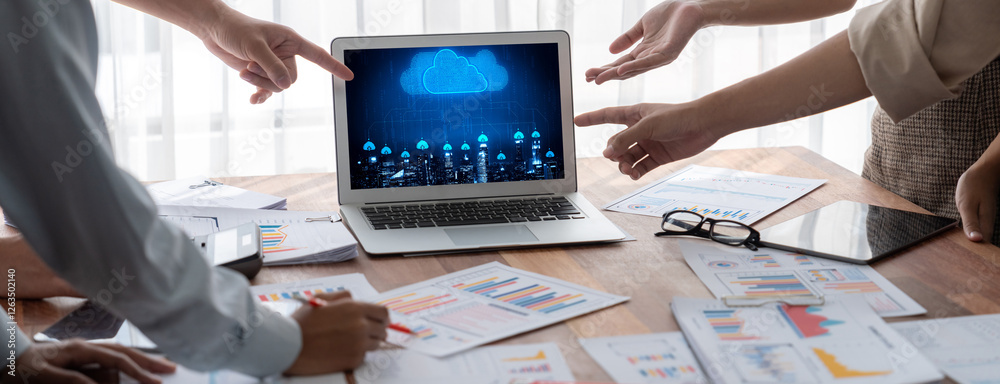 Poster Cloud computing software for brisk remote work and personal data storage