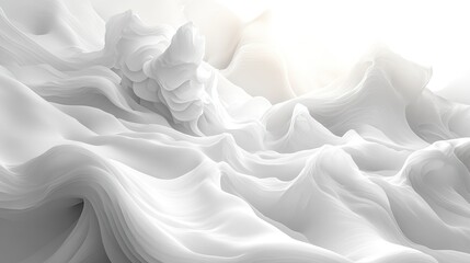 Obraz premium Abstract white flowing fabric