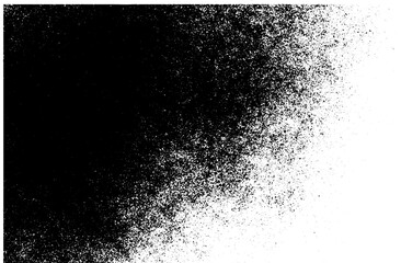 Abstract Expressionist Ink Stain: Monochrome Black Mark on a Smooth Background with Rough Details