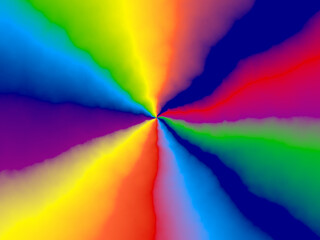 カラフルな波紋 レインボー背景 放射状