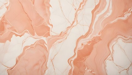 Fototapeta premium Graceful peach marble with smooth white lines, creating a warm and welcoming ambiance