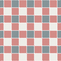 Red White and Blue Plaid Seamless, Gingham Plaid Pattern, Vector Art, Christmas Theme