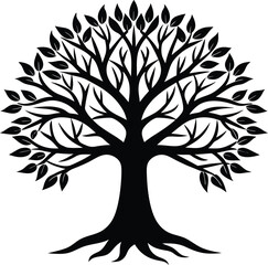 Obraz premium tree with roots vector 
